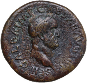 obverse: Galba (68-69).. AE Sestertius, Rome mint, c. October 68 AD