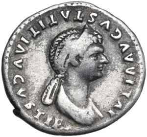 obverse: Julia Titi, daughter of Titus (died in 90 AD).. AR Denarius, Rome mint. Struck under Titus, 79-81 AD
