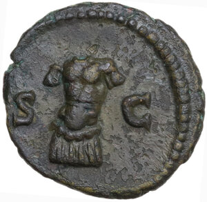 reverse: Anonymous. Time of Domitian to Antoninus Pius.. AE Quadrans, Rome mint