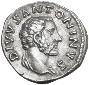obverse: Divus Antoninus Pius (after 161 AD).. AR Denarius