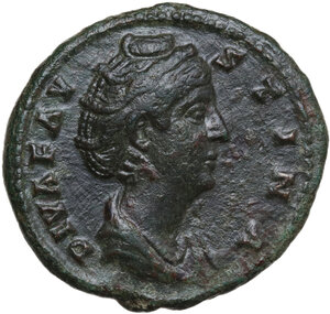 obverse: Faustina I, wife of Antoninus Pius (died 141 AD).. AE As, 141 AD
