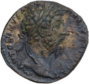 obverse: Marcus Aurelius (161-180).. AE Sestertius, 168-169 AD