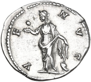 reverse: Faustina II, wife of Marcus Aurelius (died 176 AD).. AR Denarius. Struck under Antoninus Pius, c. AD 147-150