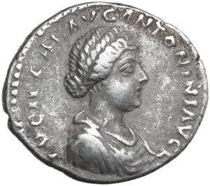 obverse: Lucilla, wife of Lucius Verus (died 183 AD).. AR Denarius, Rome mint, 164-180 AD