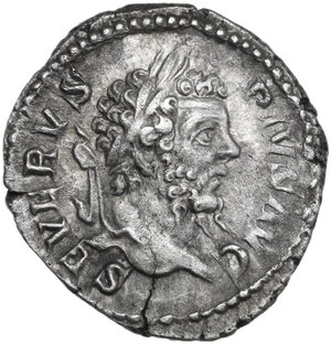 obverse: Septimius Severus (193-211) . AR Denarius, Rome mint