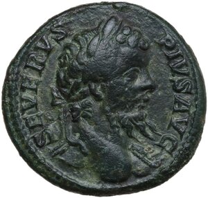 obverse: Septimius Severus (193-211) . AE As, Rome mint, 207 AD