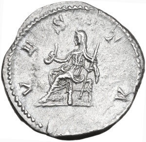reverse: Julia Domna, wife of Septimius Severus (died 217 AD).. AR Denarius, struck under Caracalla