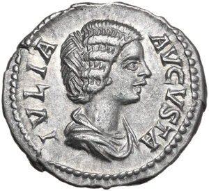 obverse: Julia Domna, wife of Septimius Severus (died 217 AD).. AR Denarius, struck under Septimius Severus