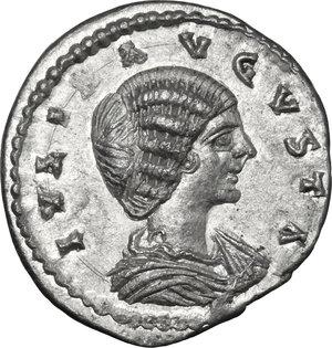obverse: Julia Domna, wife of Septimius Severus (died 217 AD).. AR Denarius, Laodicea ad Mare mint, c. 198-202 AD