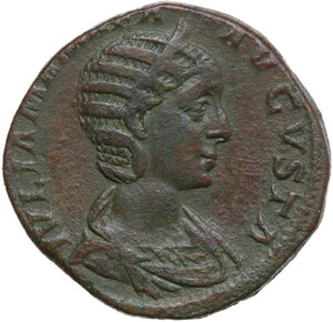 obverse: Julia Mamaea, mother of Severus Alexander (died 235 AD).. AE Sestertius