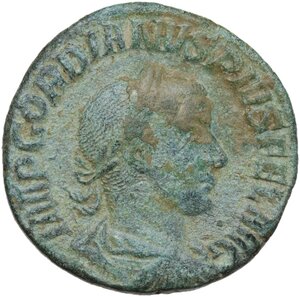 obverse: Gordian III (238-244 ).. AE Sestertius, Rome mint