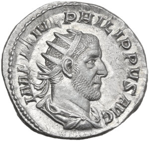 obverse: Philip I (244-249).. AR Antoninianus, 245 AD