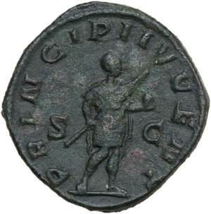 reverse: Philip II as Caesar (244-247).. AE Sestertius, Rome mint