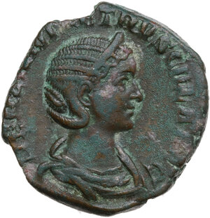 obverse: Herennia Etruscilla, wife of Trajan Decius (249-251 AD).. AE Sestertius, struck c. 251 AD