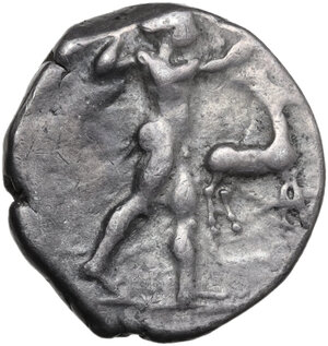 obverse: Bruttium, Kaulonia. AR Stater, c. 475-425 BC