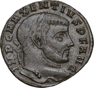 obverse: Maxentius (306-312).. AE Follis, 307 AD. Aquileia mint