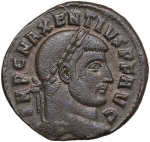 obverse: Maxentius (306-312).. AE Follis, Ostia mint