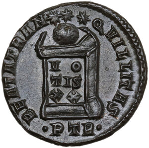 reverse: Crispus as Caesar (317-326).. AE Follis, 322-323. Treveri mint