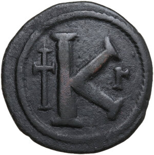 reverse: Anastasius I (491-518).. AE Half Follis. Constantinople mint, 3rd officina. Struck AD 498-518