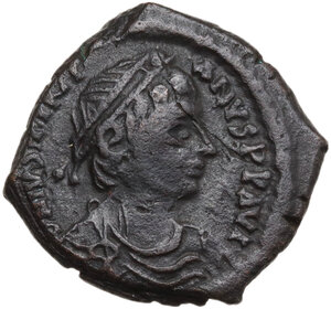 obverse: Justinian I (527-565).. AE 16 Nummi. Thessalonica mint, c. 527-565