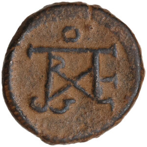 reverse: Justinian I (527-565).. AE Centenionalis. Cherson mint