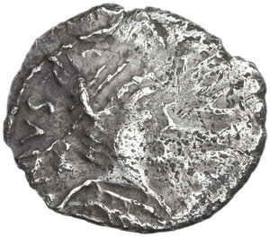obverse: Justinian I (527-565).. AR Half Siliqua, Ravenna mint