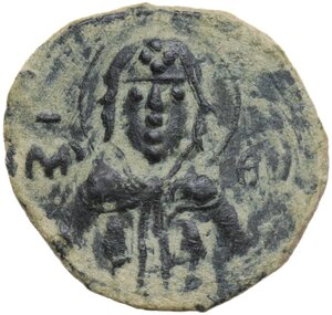 obverse: Alexius I Comnenus (1081-1118).. AE Half Tetarteron. Thessalonica or Cyprus mint. Post-reform coinage, 1092-1118