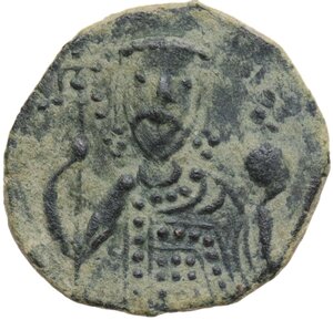 reverse: Alexius I Comnenus (1081-1118).. AE Half Tetarteron. Thessalonica or Cyprus mint. Post-reform coinage, 1092-1118
