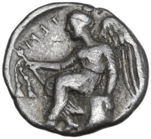 reverse: Bruttium, Terina. AR Triobol, c. 420-400 BC