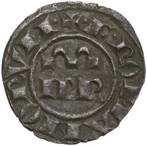 obverse: Brindisi.  Federico II di Svevia (1197-1250). Denaro c. 1245
