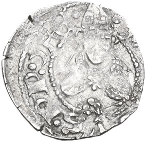 reverse: L Aquila.  Ladislao di Durazzo (1386-1414). Bolognino