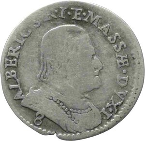 obverse: Massa di Lunigiana.  Alberico II Cybo Malaspina (1662-1690). 8 bolognini 1665