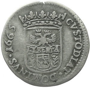 reverse: Massa di Lunigiana.  Alberico II Cybo Malaspina (1662-1690). 8 bolognini 1665