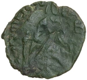 obverse: Messina.  Ruggero II (1105-1154). Follaro, 1127-1140