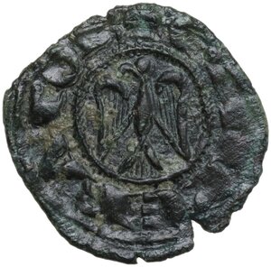 reverse: Messina.  Enrico VI di Svevia (1194-1197) col figlio Federico. Denaro