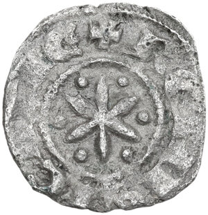 reverse: Messina.  Federico II di Svevia (1197-1250).. Denaro 1214