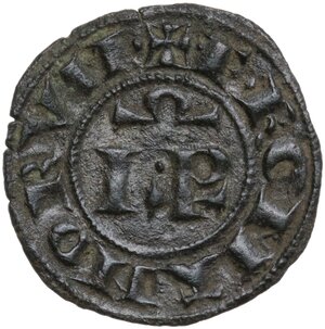 obverse: Messina.  Federico II di Svevia (1197-1250). Denaro c. 1245