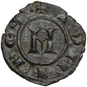 obverse: Messina.  Manfredi (1258-1266). Denaro