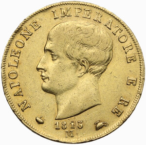 obverse: Milano.  Napoleone Bonaparte (1805-1814).. 40 lire 1813 Milano