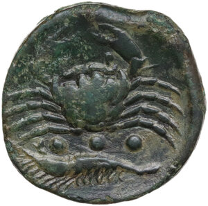 reverse: Akragas. AE Tetras or Trionkion, c. 425-410 BC