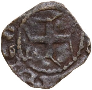 obverse: Napoli.  Carlo II d Angiò (1285-1309).. Denaro gherardino falso d epoca
