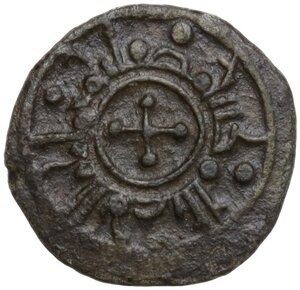 obverse: Palermo.  Guglielmo II (1166-1189). Quarto di Tercenario, c. 1180-1185