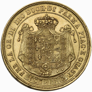 reverse: Parma.  Maria Luigia d Austria (1815-1847) Duchessa di Parma, Piacenza e Guastalla. 40 lire 1815