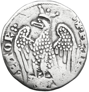 obverse: Pisa.  Repubblica a nome di Federico I (1155-1312). Grosso da 2 soldi con aquila coronata 1269-1270