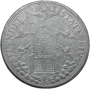 reverse: Roma.  Clemente IX (1667-1669), Giulio Girolamo Rospigliosi. Prova (?) della piastra in lega