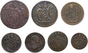 obverse: Roma. Lotto di sette (7) monete di pontificie in rame