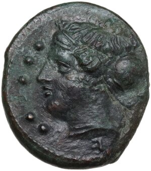 obverse: Himera. AE Reduced III Hemilitron or Hexonkion c. 415-409 BC. Civic coinage