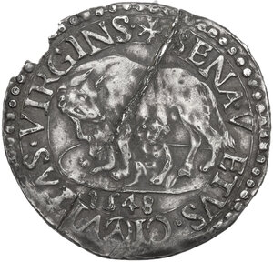 reverse: Siena.  Repubblica (1180-1390). Grosso della lupa da 7 soldi 1548