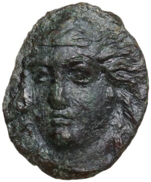 obverse: Himera. AE Reduced IV Hemilitron or Hexonkion c. 405-383/2 BC. Civic coinage