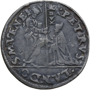 obverse: Venezia.  Pietro Lando (1539-1545). Lira o mocenigo in piombo, sigle G Q, Gaspare Querini massaro